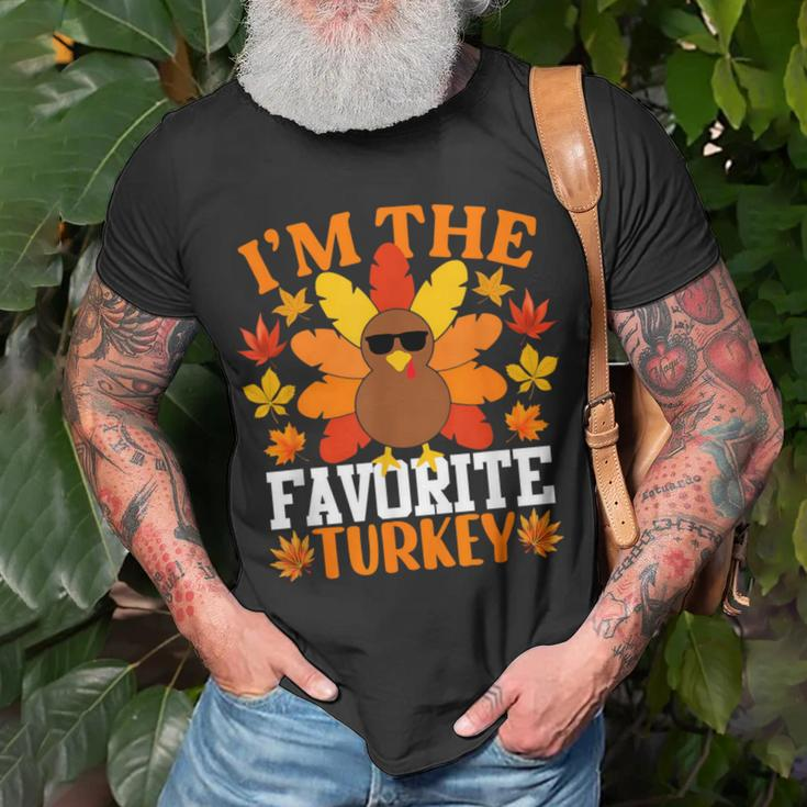 I'm The Favorite Turkey Turkey Thanksgiving T-Shirt Gifts for Old Men