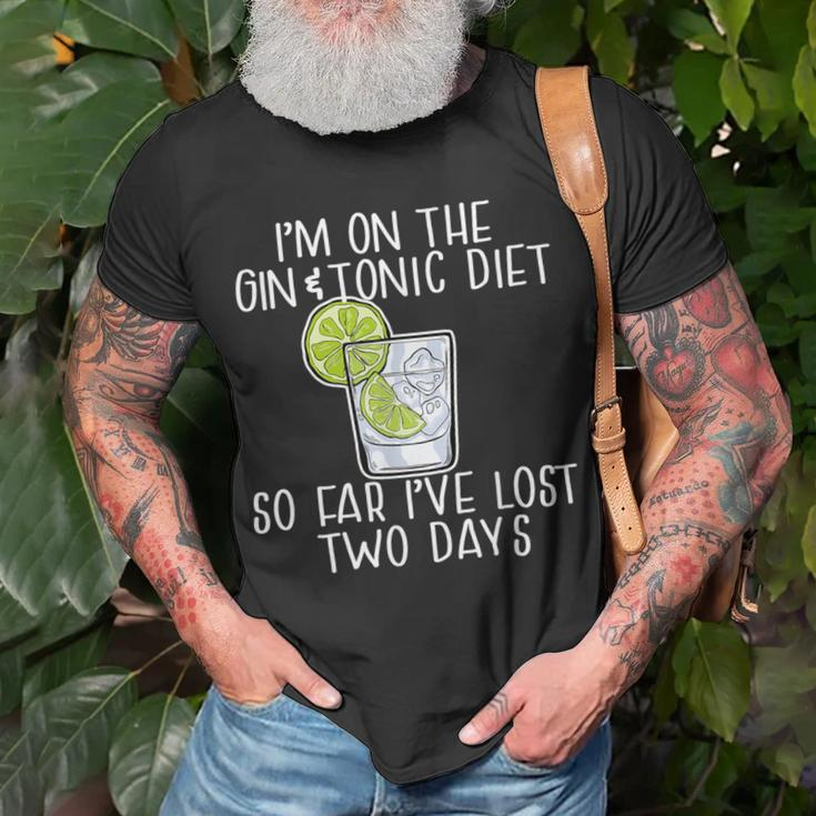 I'm On The Gin & Tonic Diet I've Lost 2 Days Joke Meme T-Shirt Gifts for Old Men