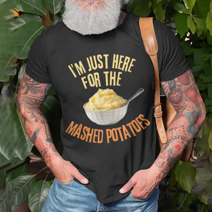 I'm Just Here For The Mashed Potatoes Thanksgiving T-Shirt Gifts for Old Men