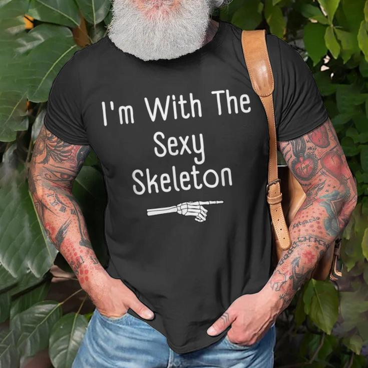 I'm With Sexy Skeleton Halloween Costume Last Minute T-Shirt Gifts for Old Men