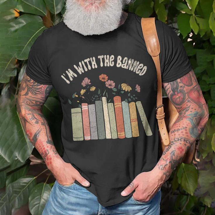 Im With The Banned Books Social Justice Reading Librarian Unisex T-Shirt Gifts for Old Men