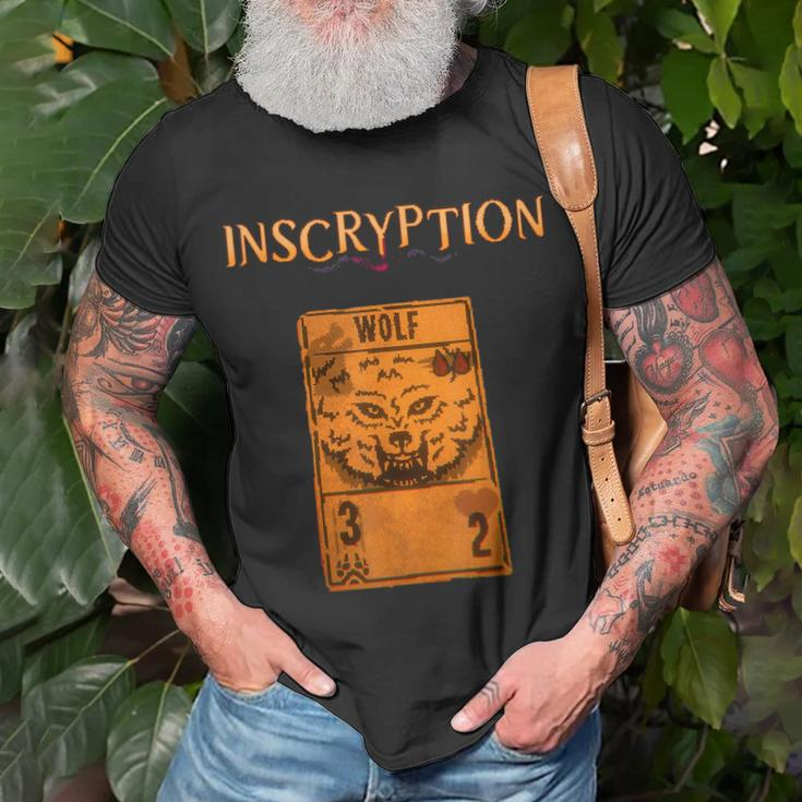 Inscryption Psychological Wolf Card Game Halloween Scary Halloween T-Shirt Gifts for Old Men
