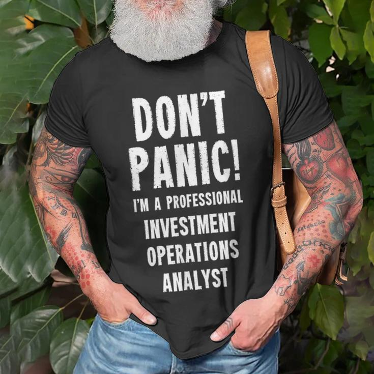 Investment Operations Analyst T-Shirt Gifts for Old Men