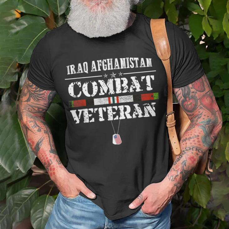 Iraq Afghanistan Combat Veteran Proud Army Military Vintage Unisex T-Shirt Gifts for Old Men