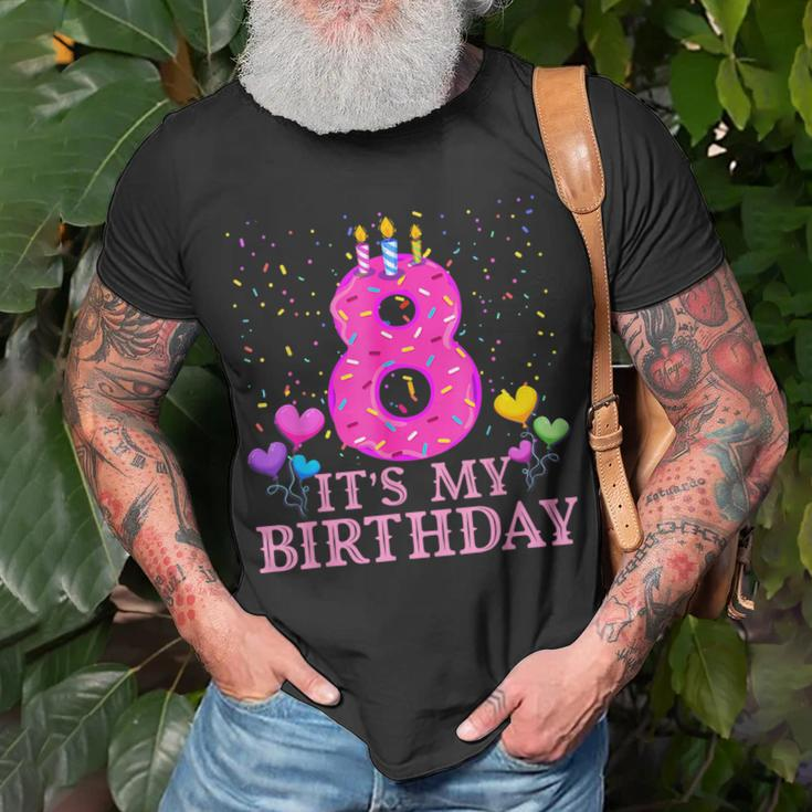 It's My 8Th Birthday Sweet Donut Happy 8 Year Old T-Shirt Gifts for Old Men