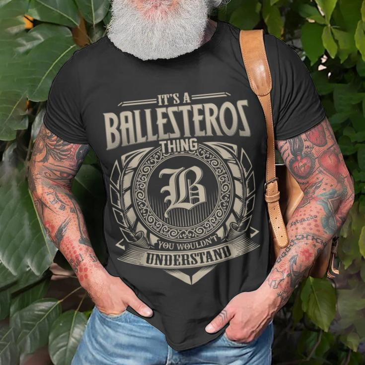 It's A Ballesteros Thing You Wouldnt Understand Name Vintage T-Shirt Gifts for Old Men