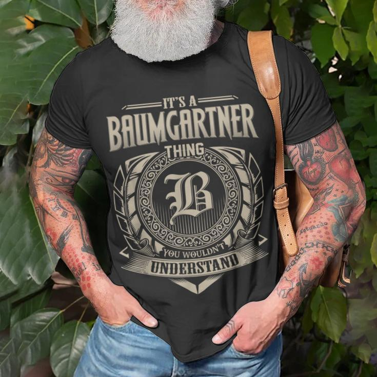 It's A Baumgartner Thing You Wouldnt Understand Name Vintage T-Shirt Gifts for Old Men