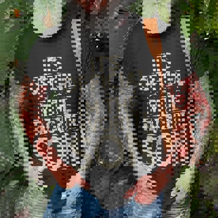 Its Official Im The Favorite Son T-Shirt Gifts for Old Men Its Official Im The Favorite Son T-Shirt Gifts for Old Men