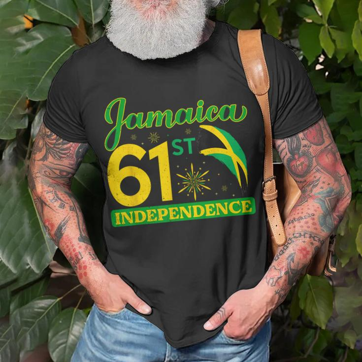 Jamaica 61St Independence Day Celebration Jamaican Flag Unisex T-Shirt Gifts for Old Men