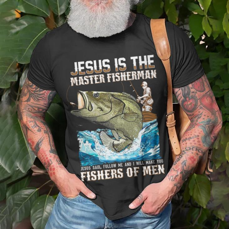 Jesus Fisher Of Bible Verse Fishing Dad Grandpa T-Shirt Gifts for Old Men