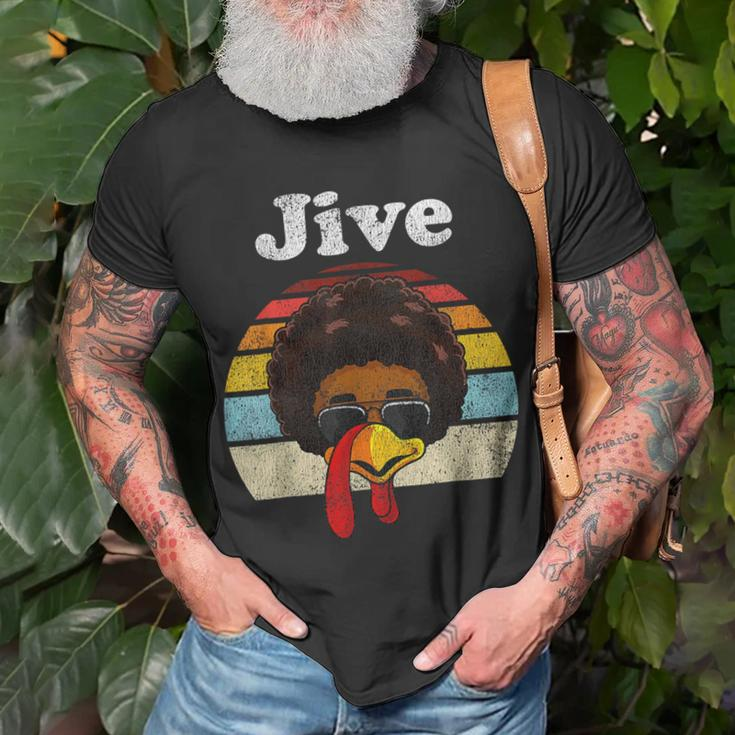 Jive Thanksgiving Turkey Day Face Vintage Retro Style T-Shirt Gifts for Old Men