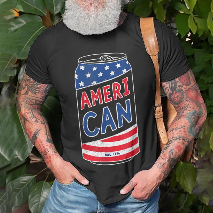 July 4Th American Beer Can Unisex T-Shirt Gifts for Old Men