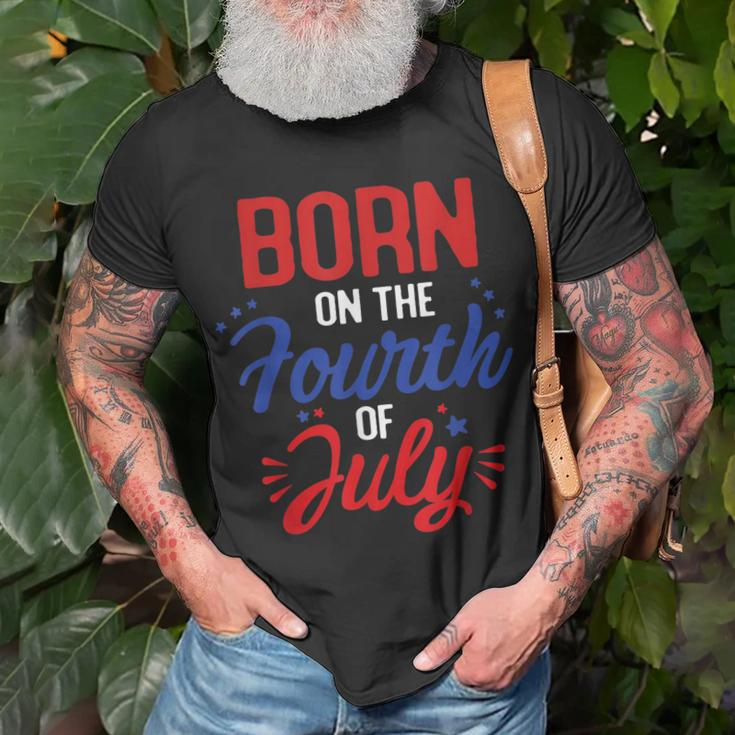 July 4Th Born Patriotic Fourth Of July Birthday Usa Flag Unisex T-Shirt Gifts for Old Men