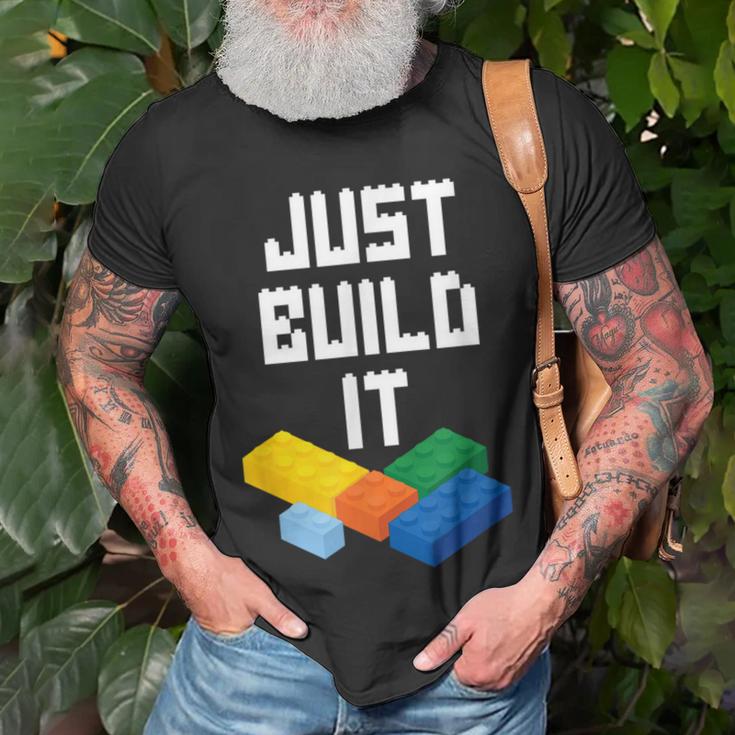 Just Build It Master Builder Building Blocks Toy Bricklayer Unisex T ...