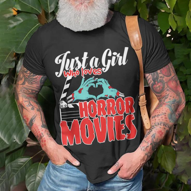 Just A Girl Who Loves Horror Movies And Chill A Scream Queen Movies T-Shirt Gifts for Old Men