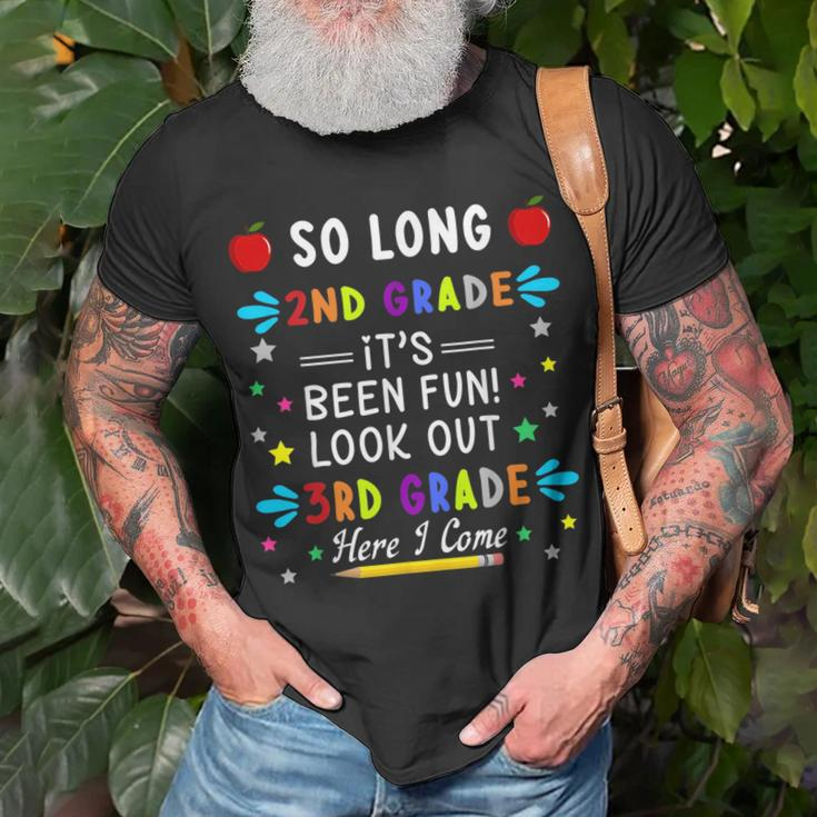 Kids So Long 2Nd Grade Here I Come 3Rd Grade Graduation Unisex T-Shirt Gifts for Old Men