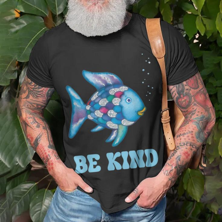 Be Kind Rainbow Fish Teacher Life Teaching Back To School T-Shirt Gifts for Old Men