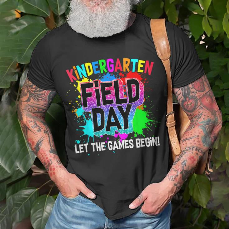Kindergarten Field Day Let The Games Begin Funny School Trip Unisex T-Shirt Gifts for Old Men