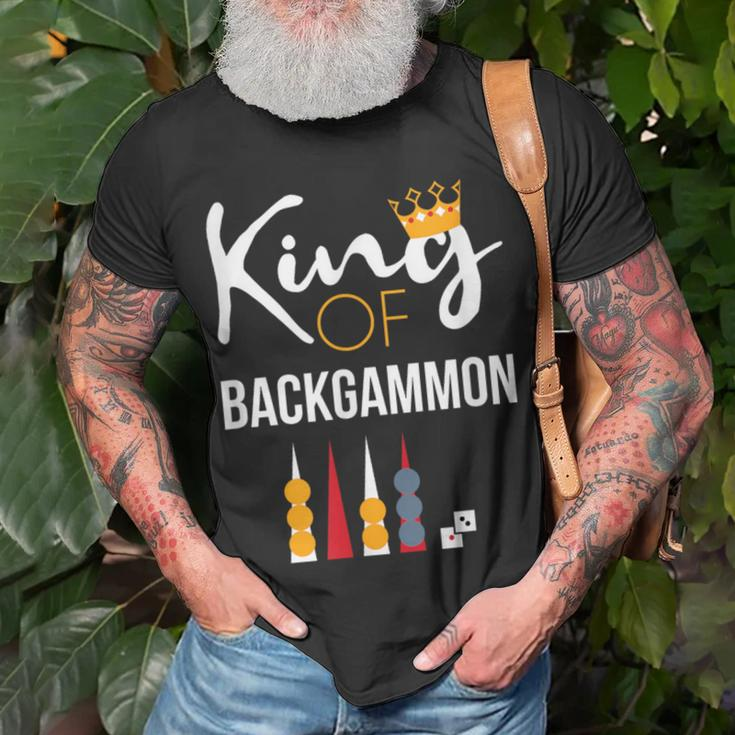 King Of Backgammon Board Game Backgammon Player T-Shirt Gifts for Old Men