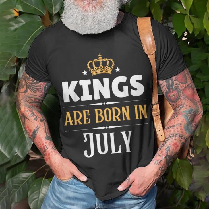 Kings Are Born In July Birthday Crown Unisex T-Shirt Gifts for Old Men