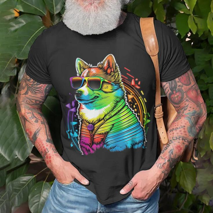 Lesbian Lgbt Gay Pride Swedish Vallhund Dog Unisex T-Shirt Gifts for Old Men