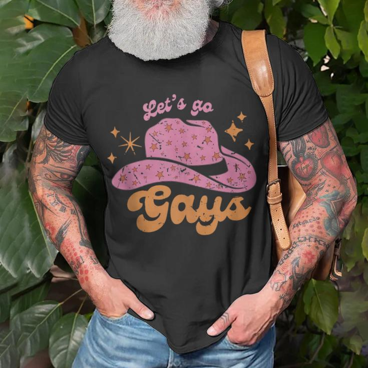 Lets Go Gays Lgbt Pride Cowboy Hat Retro Gay Rights Ally Unisex T-Shirt Gifts for Old Men