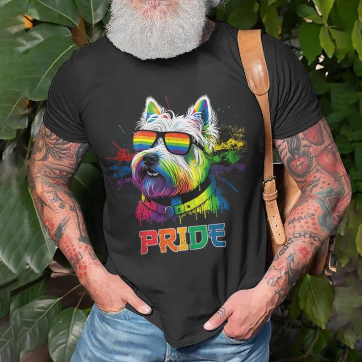 Lgbt Lesbian Gay Pride Westie Dog Unisex T-Shirt Gifts for Old Men