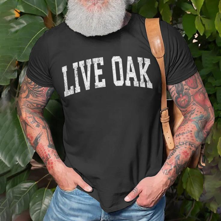 Live Oak Texas Tx Vintage Athletic Sports T-Shirt Gifts for Old Men