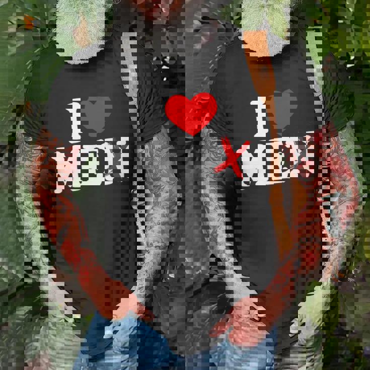 I Love Without The N Heart With N Crossed Out T-Shirt Gifts for Old Men