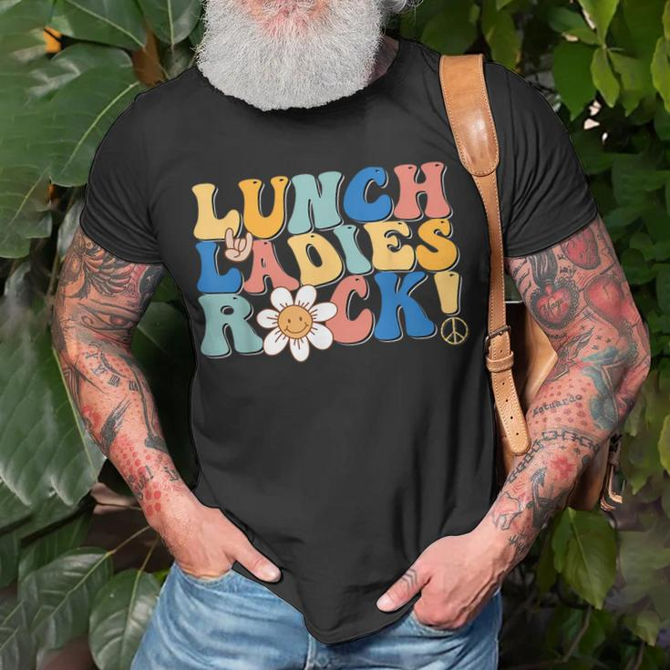Lunch Ladies Rock Retro Lunch Ladies Squad Cafeteria Crew T-Shirt Gifts for Old Men