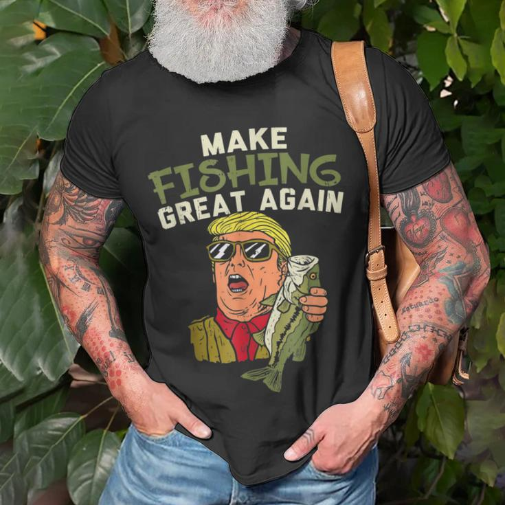 Make Fishing Great Again Trump Funny Fisherman Angler Gift Unisex T-Shirt Gifts for Old Men