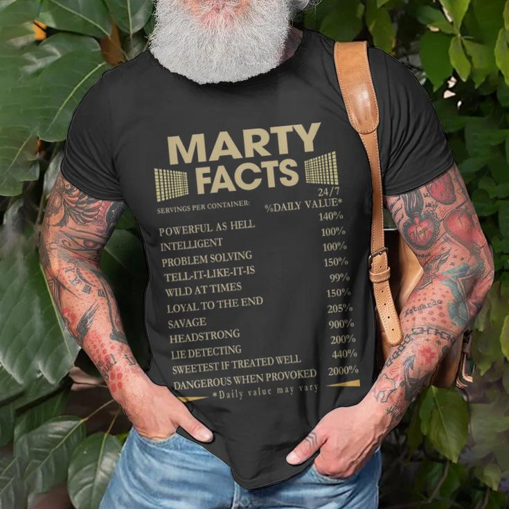 Marty Name Gift Marty Facts Unisex T-Shirt Gifts for Old Men
