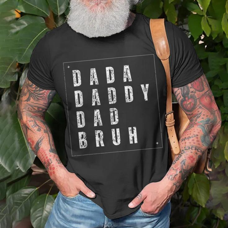 Men Dad Dada Daddy Bruh Funny Fathers Day Vintage Unisex T-Shirt Gifts for Old Men