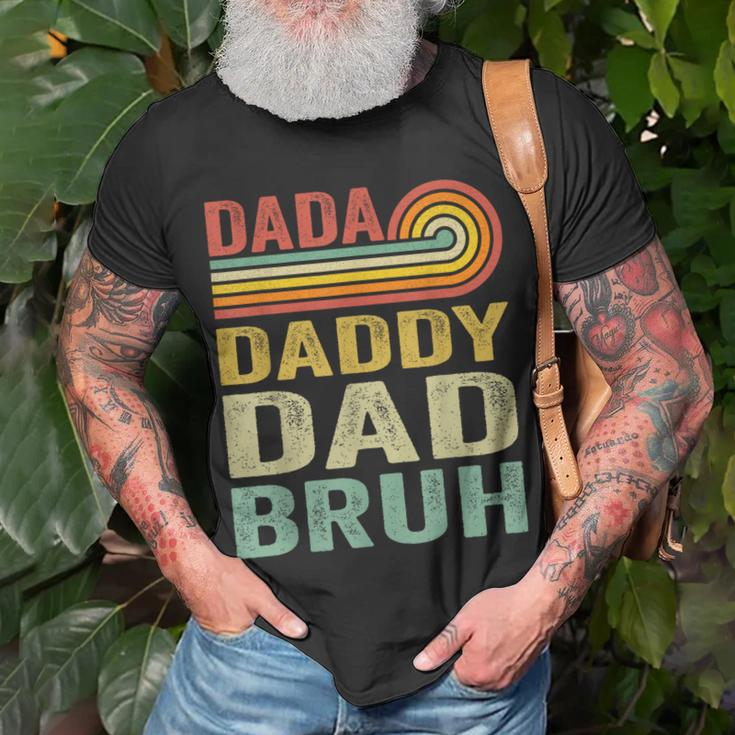 Men Dada Daddy Dad Father Bruh Funny Fathers Day Vintage Unisex T-Shirt Gifts for Old Men