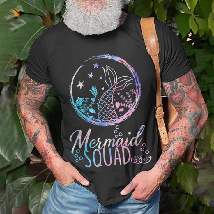 Mermaid Birthday Squad Party Matching Family Mermaid Lovers Unisex T-Shirt Gifts for Old Men