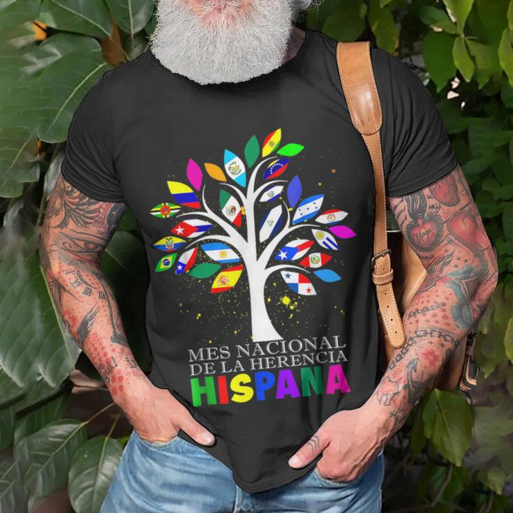 Mes Nacional De La Herencia Hispana Flags Countries World T-Shirt Gifts for Old Men