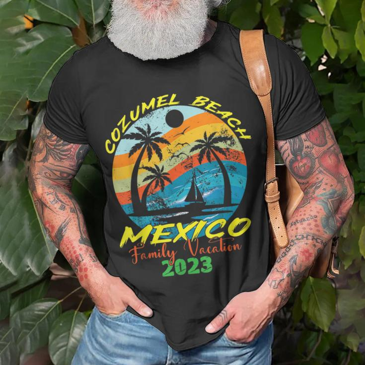 Mexico Vacation Cozumel Beach Family Vacation 2023 Trip Unisex T-Shirt Gifts for Old Men