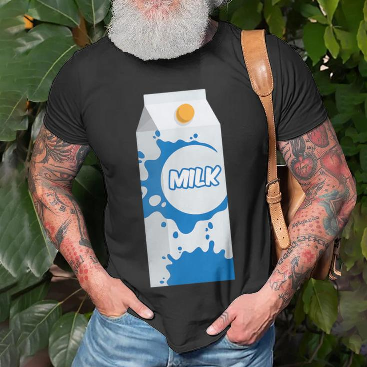 Milk Carton For Dairy Lover T-Shirt Gifts for Old Men