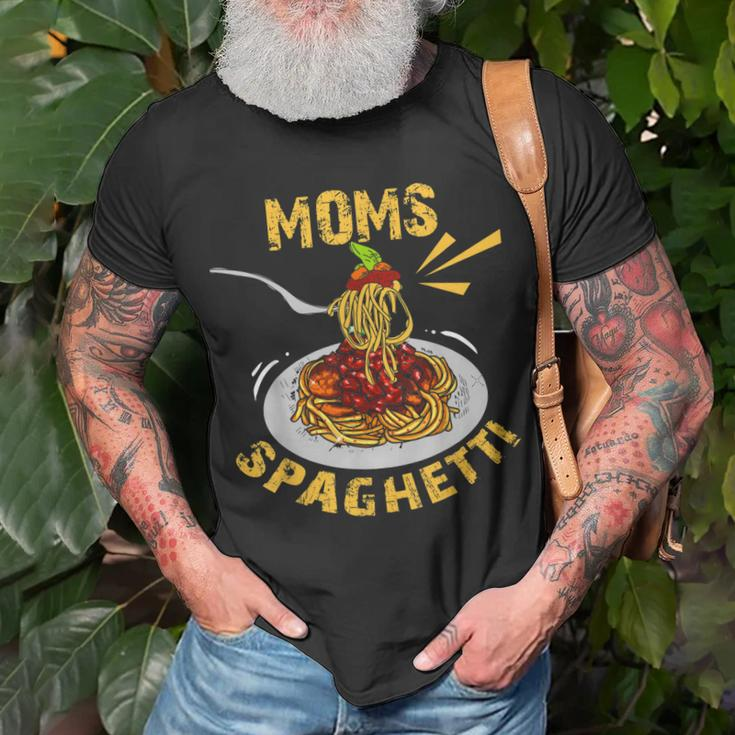 Moms Spaghetti Food Lovers Mothers Day Novelty Gift For Women Unisex T-Shirt Gifts for Old Men
