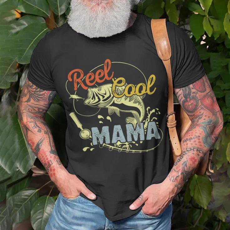 Mothers Day Funny Retro Reel Cool Mama Fishing Lover Gift For Women Unisex T-Shirt Gifts for Old Men