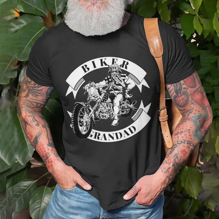 Motorbike Biker Grandpa Motorcycling Dad Biker Grandad Unisex T-Shirt Gifts for Old Men