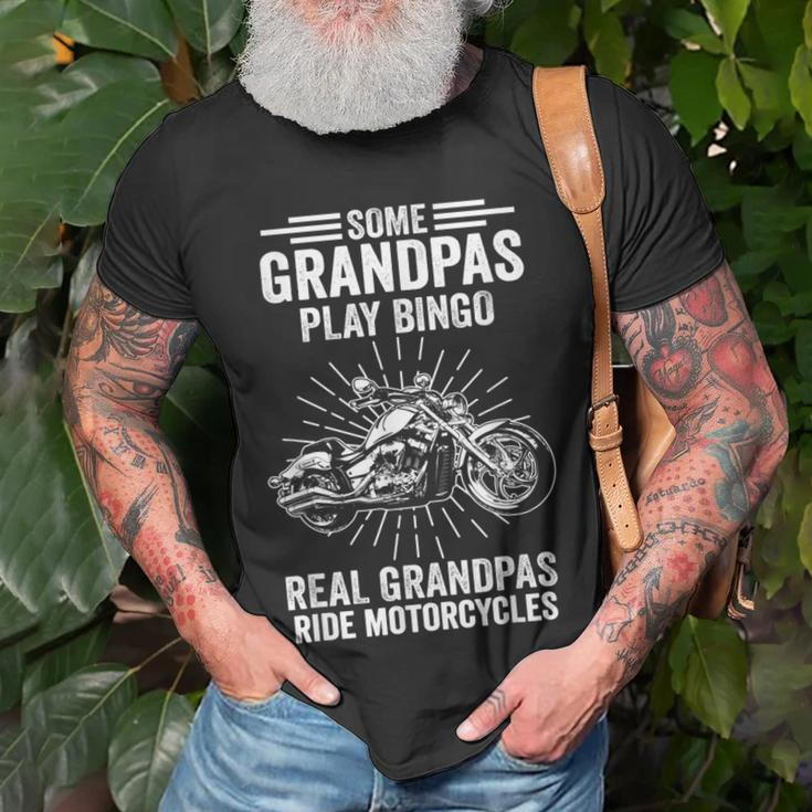 Motorcycle Grandfather Biker Grandpa Fathers Day Gift Gift For Mens Unisex T-Shirt Gifts for Old Men