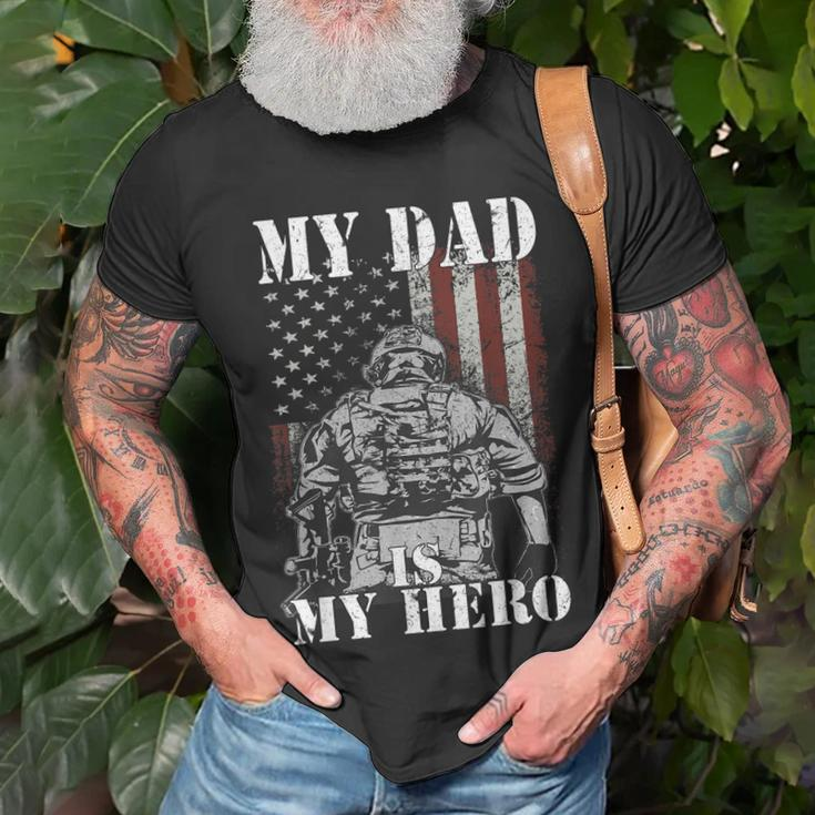 My Daddy Is My Hero Military Dad Fathers Day 4Th Unisex T-Shirt Gifts for Old Men