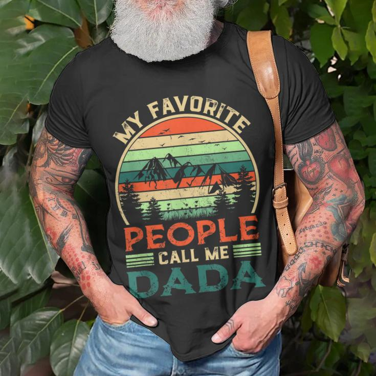 My Favorite People Call Me Dada Fathers Day Gifts Vintage Unisex T-Shirt Gifts for Old Men