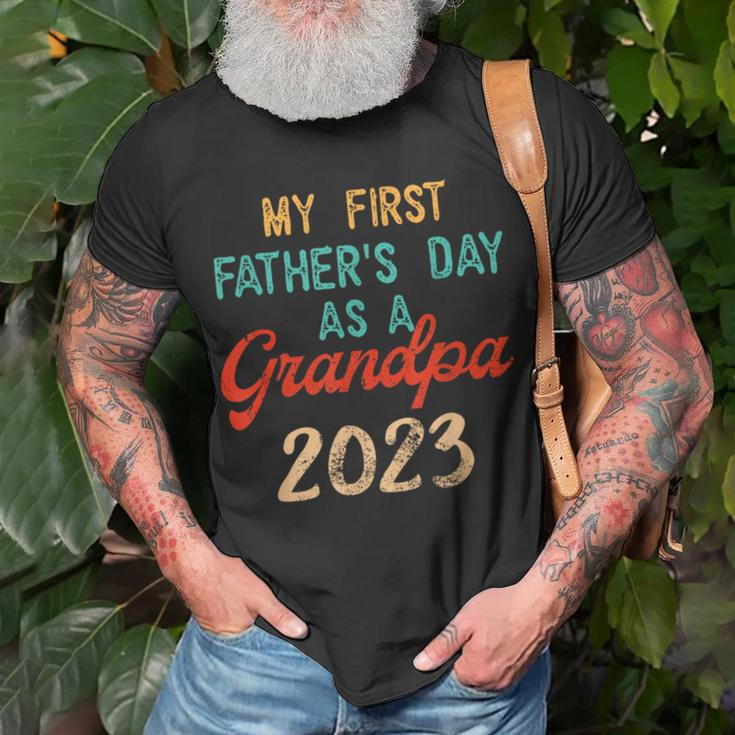 My First Fathers Day As A Grandpa 2023 Fathers Day Unisex T-Shirt Gifts for Old Men