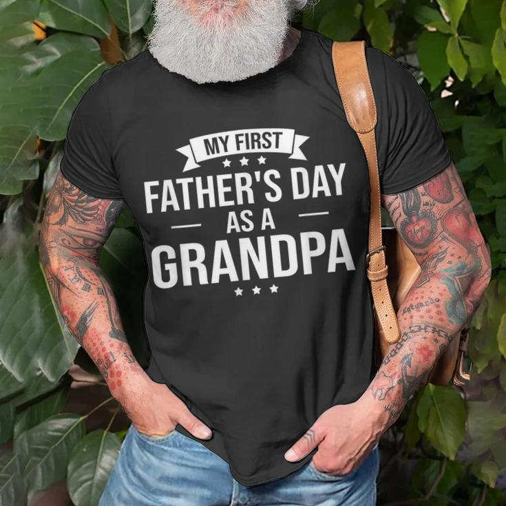 My First Fathers Day As A Grandpa Funny Fathers Day Gift Unisex T-Shirt Gifts for Old Men