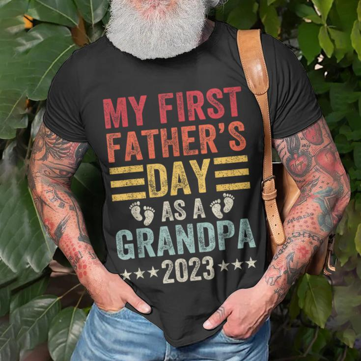 My First Fathers Day As A Grandpa Grandfather Fathers Day Unisex T-Shirt Gifts for Old Men