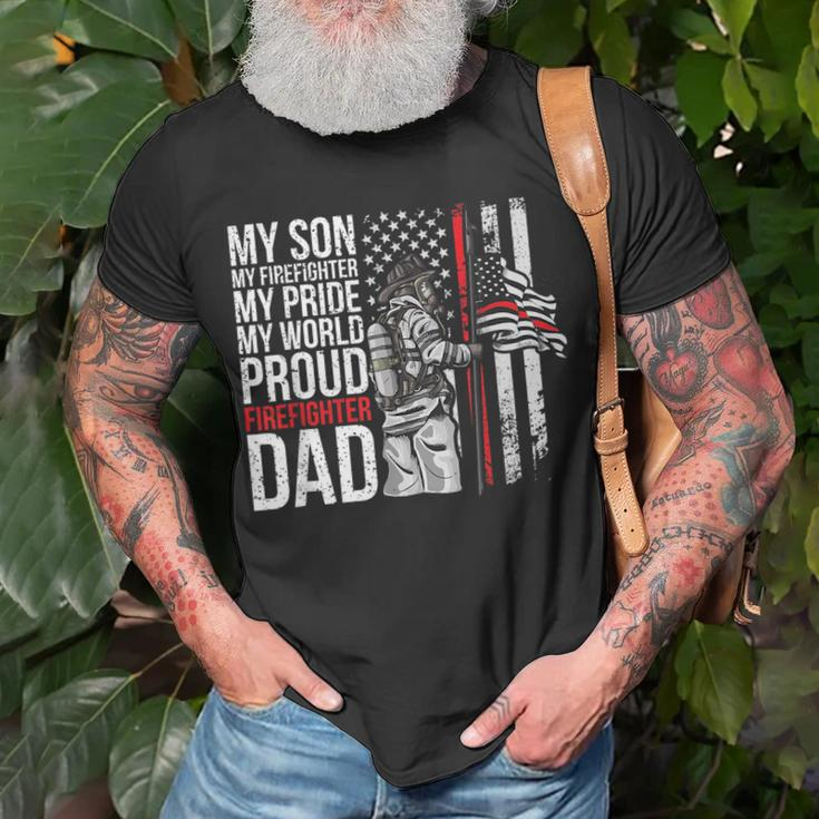 My Son My Firefighter My Pride Firefighter Dad Unisex T-Shirt Gifts for Old Men