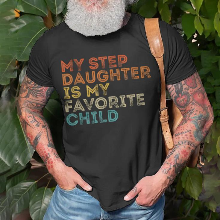 My Step Daughter Is My Favorite Child Funny Family Retro Unisex T-Shirt Gifts for Old Men