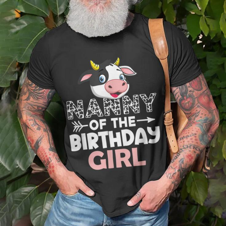 Nanny Of The Birthday Girl Cows Farm Cow Nanny Unisex T-Shirt Gifts for Old Men
